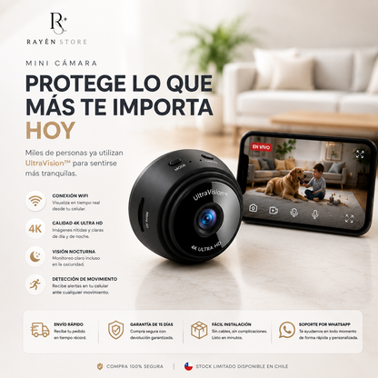 MiniCámara de Seguridad | Full HD 4K UltraVision™