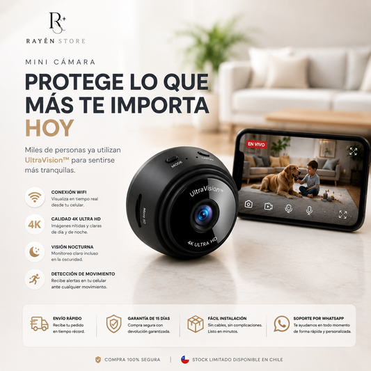 MiniCámara de Seguridad | Full HD 4K UltraVision™