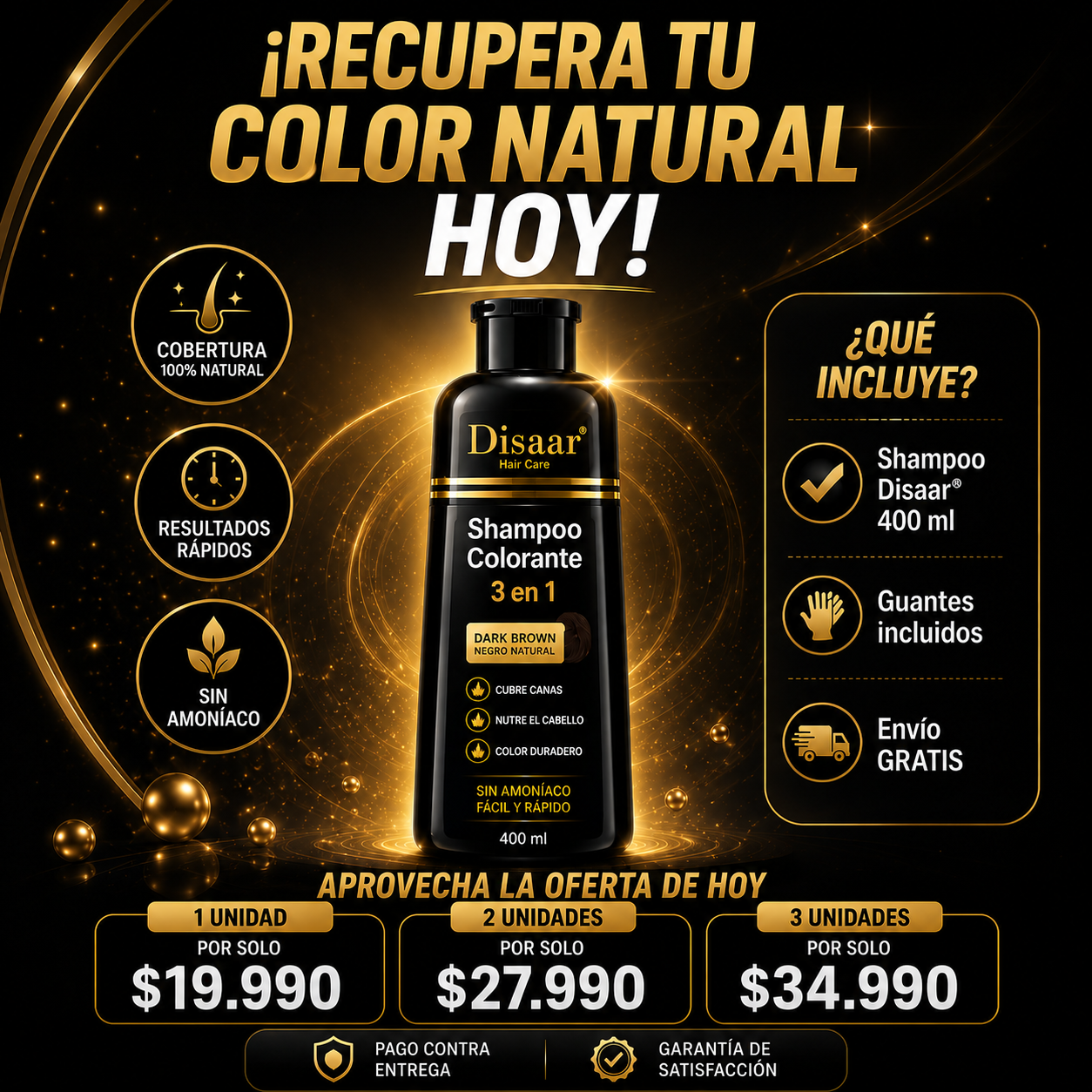 Shampoo tinte disaar anticanas 400ml