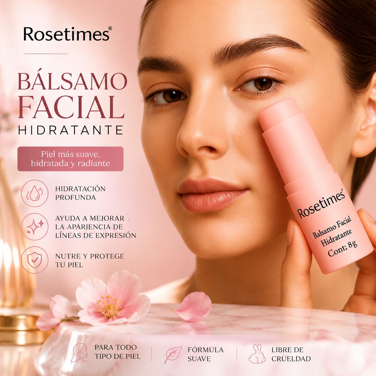 Balsamo facial reparador e hidratador